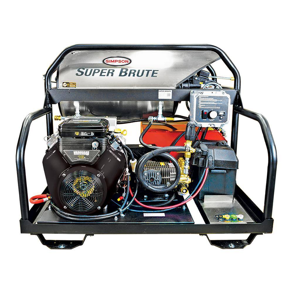 SIMPSON Super Brute 3500 PSI 5.5 GPM Gas Hot Water Professional Pressure Washer with VANGUARD V-Twin Engine 65110