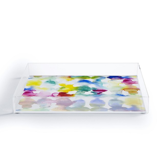 Jacqueline Maldonado Dye Ovals Vibrant Acrylic Tray Deny Designs