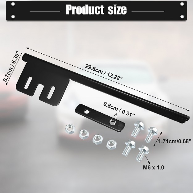 Unique Bargains Aluminum Alloy Universal License Plate Relocator Frame With Screw And Screw Caps