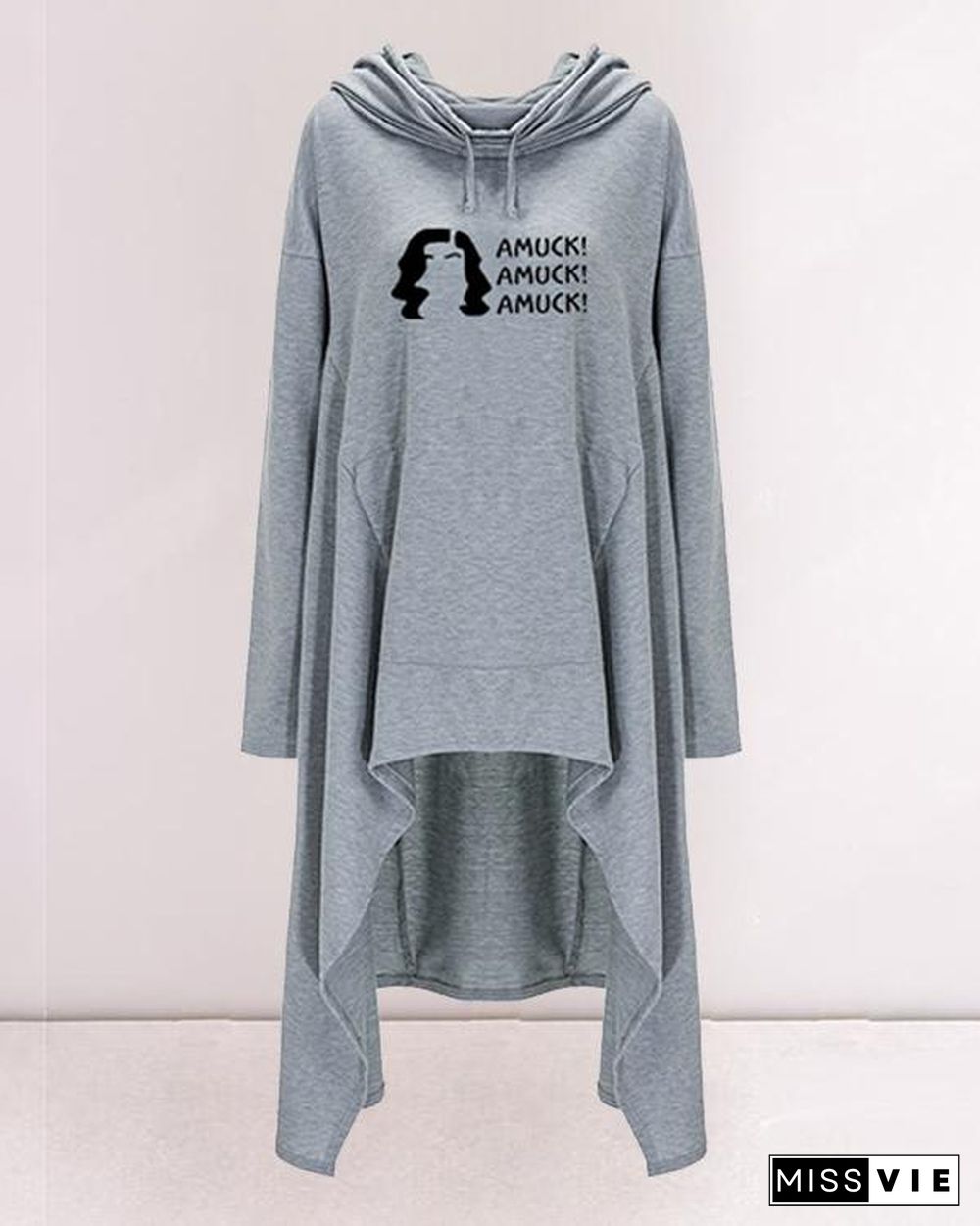 Women Print Casual Daily Long Hoodies