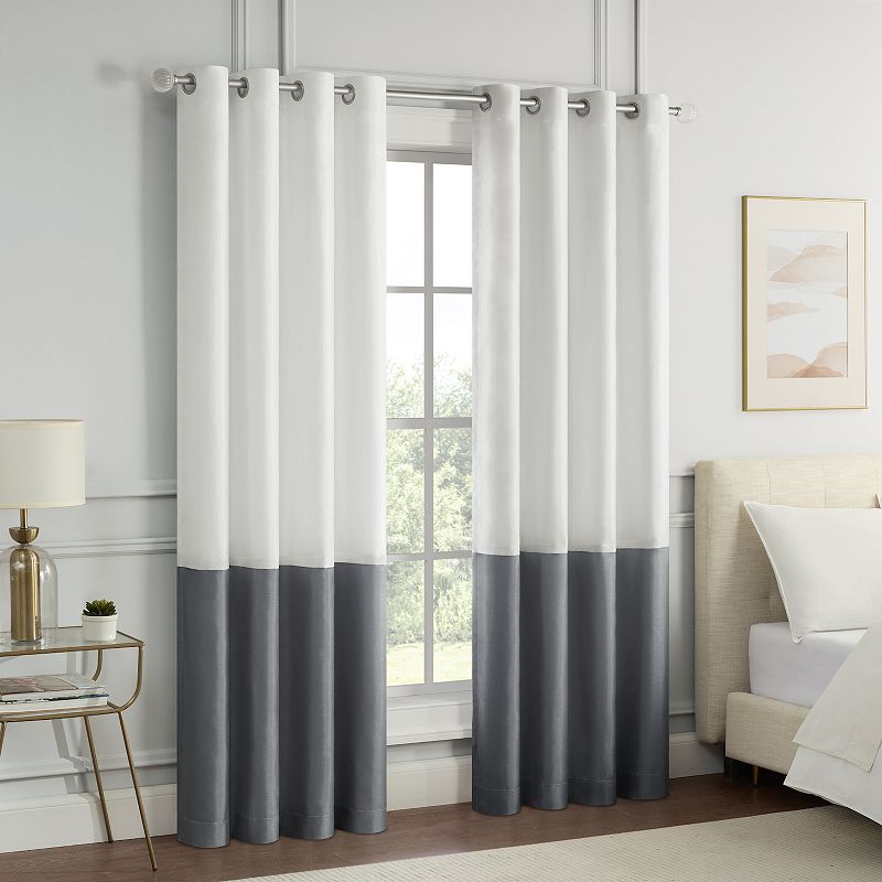 eclipse Magnitech 2-Pack Allure Colorblock Blackout Window Curtains