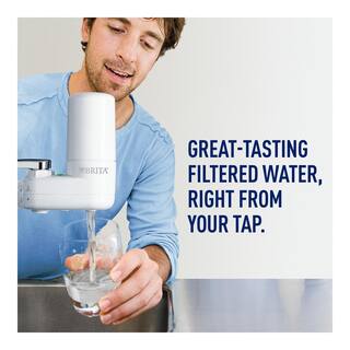 Brita Faucet Mount Tap Water Filtration System in White BPA Free Reduces Lead 6025835214