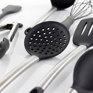 MegaChef Gray Silicone and Stainless Steel Cooking Utensils (Set of 14) 985114355M