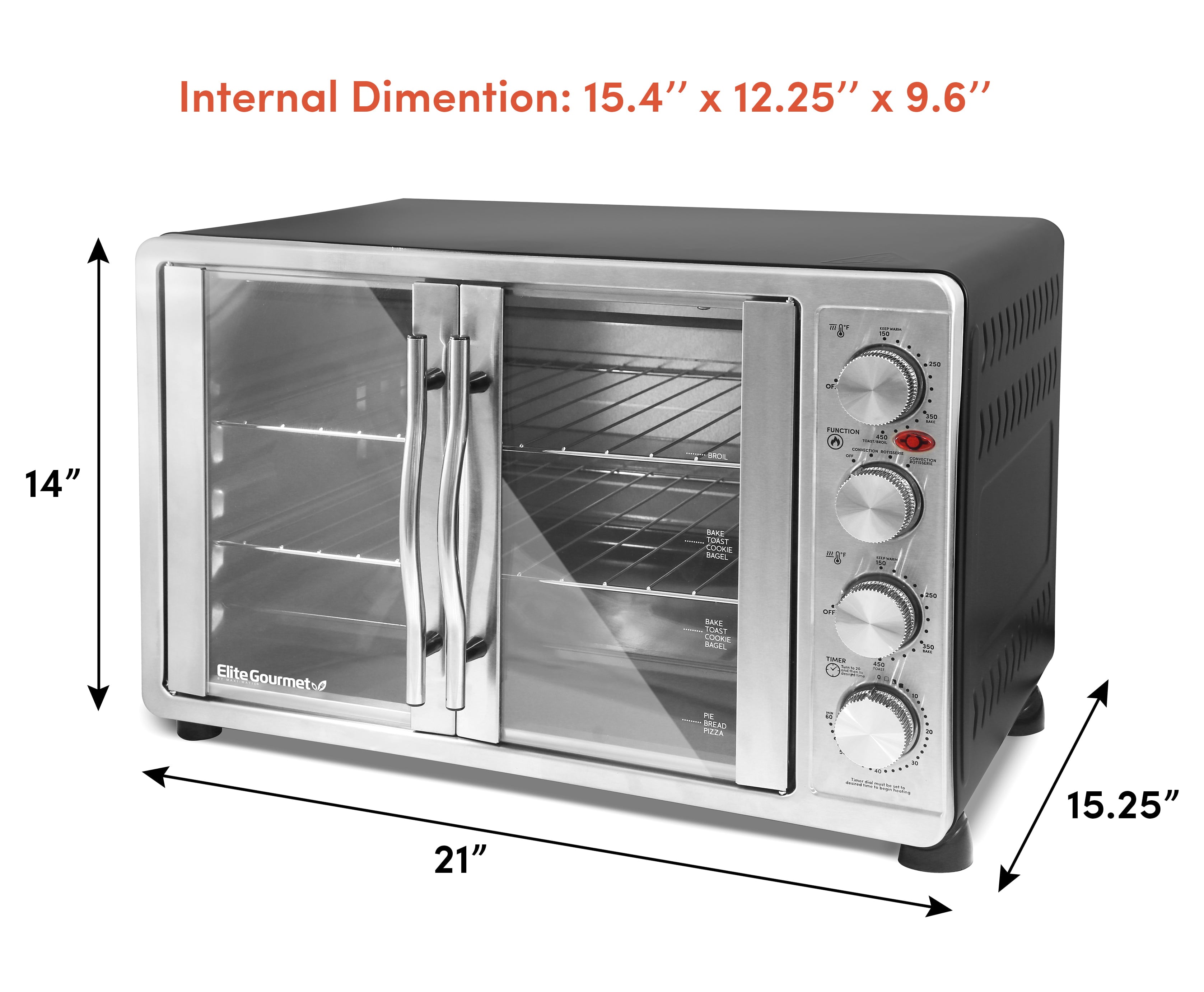 Elite Platinum Double Door Oven with Rotisserie and Convection