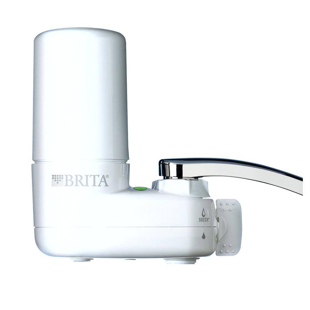 Brita Faucet Mount Tap Water Filtration System in White BPA Free Reduces Lead 6025835214