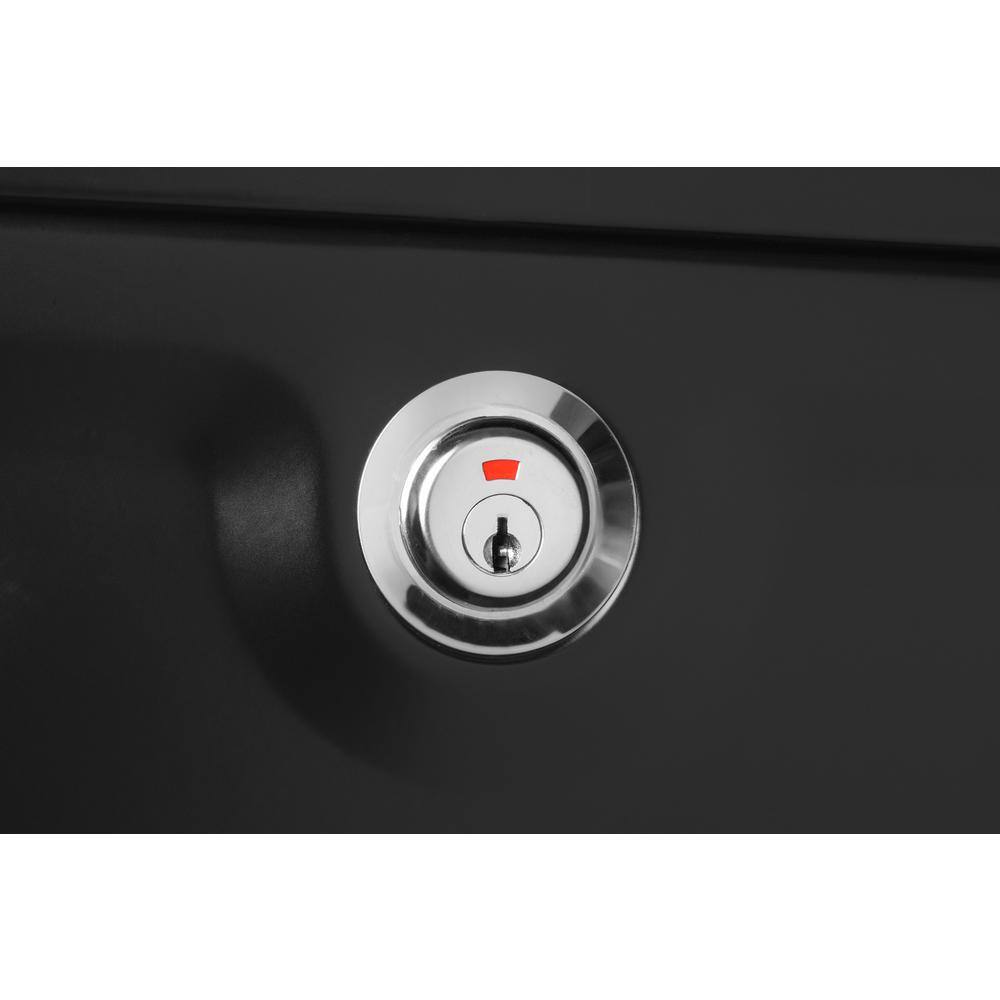 Architectural Mailboxes Sienna Black Medium Steel Locking Wall Mount Mailbox 2596B-10