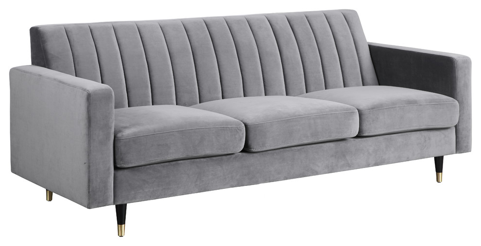 Lola Velvet Upholstered Set   Midcentury   Sofas   by Meridian Furniture  Houzz