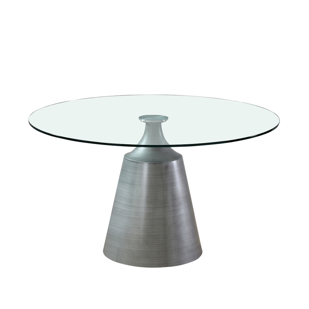 DAVEE FURNITURE Dining Table with Glass Table Top   53*53*30 inches