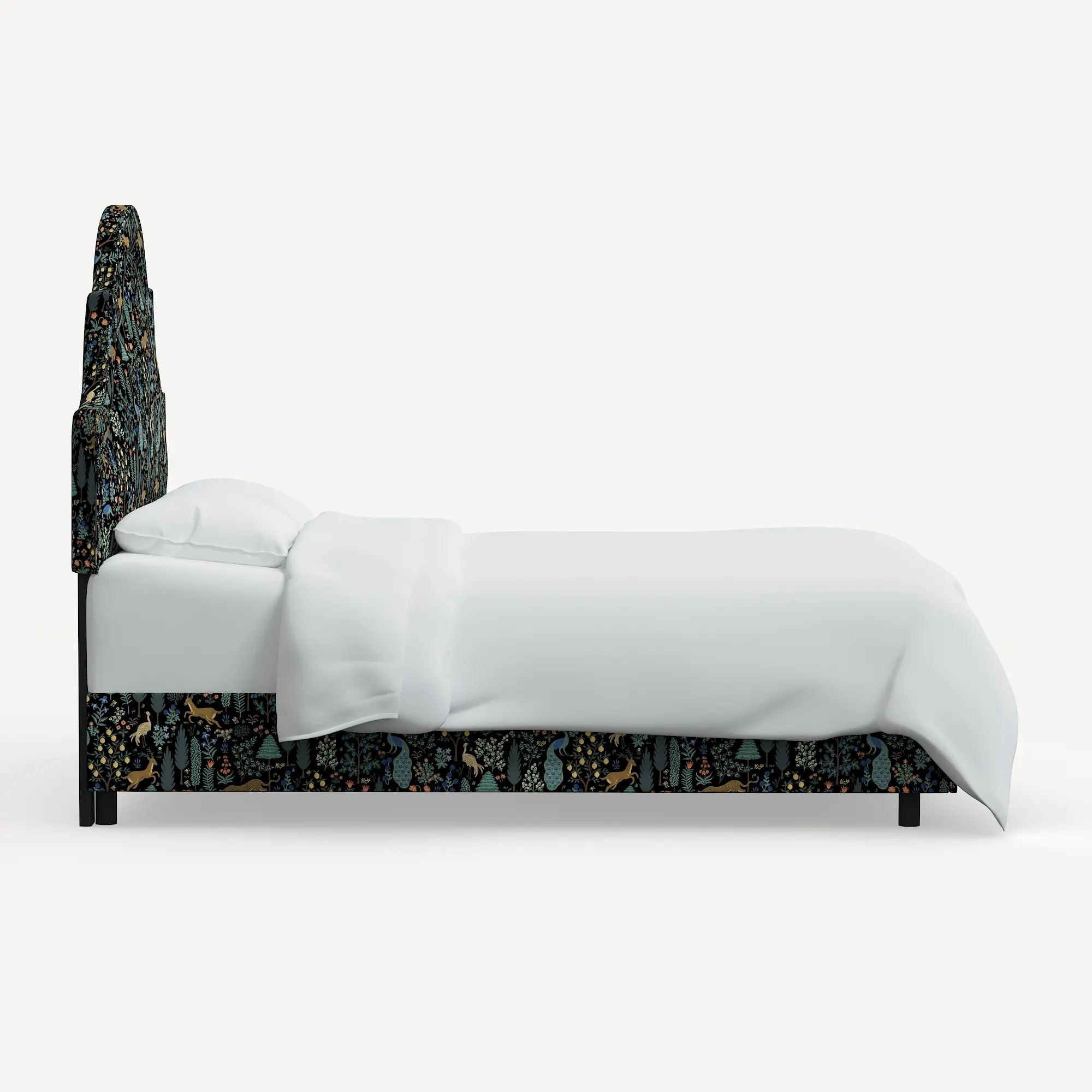 Rifle Paper Co Marion Menagerie Black Twin Bed