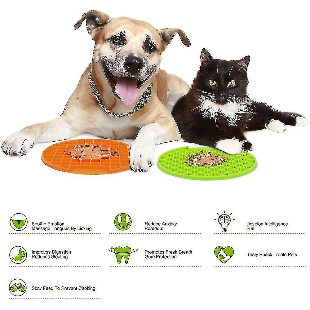 2 Packdog Lick Pad， Pet Bathing Distraction Pads， Wall Mounted Silicone Slow Feeder Lick Mat With Strong Suction Niuniu