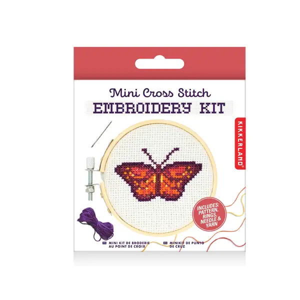 Kikkerlan Butterfly Mini Cross Stitch Embroidery Kit