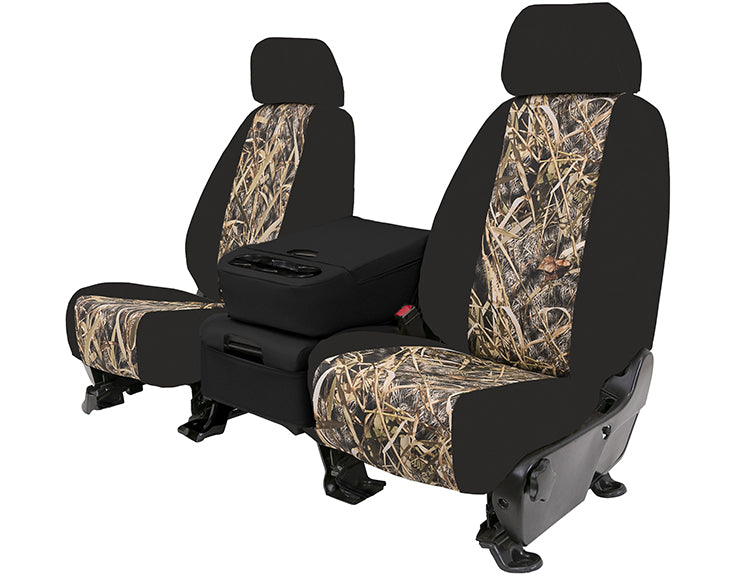 2007-2014 Chevy / GMC Avalanche | Silverado | Suburban | Tahoe | Sierra|Yukon 1500-3500 Front Row 40/20/40 Split Bench Marsh Insert with Black Trim Tough Camo Custom Seat Cover