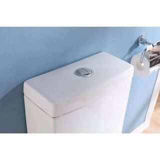 HOROW 10 in. Rough-In 1-piece 0.81.28 GPF Dual Flush Round Toilet in White Seat Included HR-0310