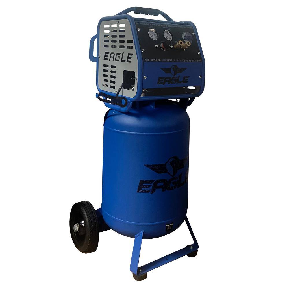 Eagle Silent Series 2.5 HP Electric 115-Volt Oil Free 20 Gal. Vertical Portable EA-6500