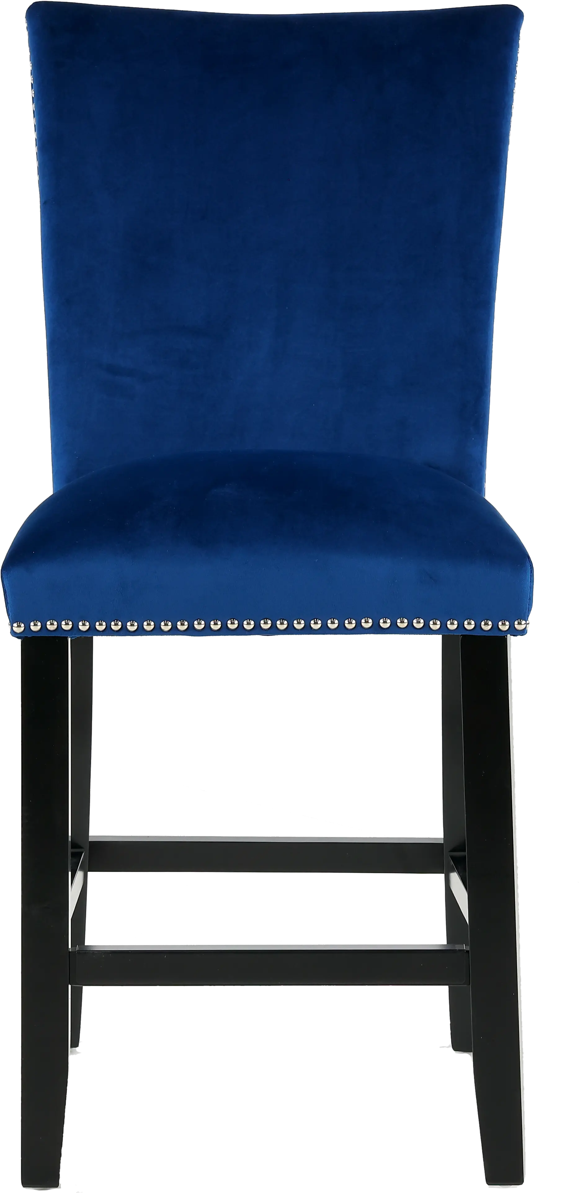 Camila Blue Velvet Counter Height Stool