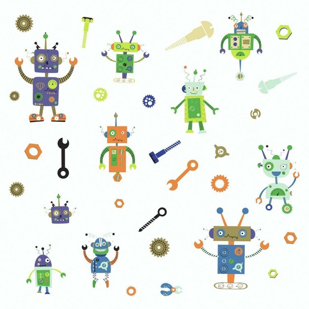 Robots Peel And Stick Wall Decal Roommates