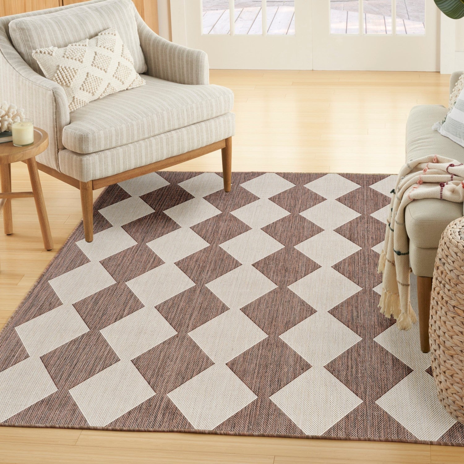 Positano Indoor/Outdoor Natural Geometric Rug