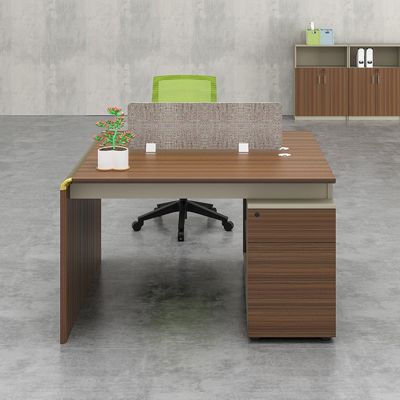 ANDERSON 2 People Back to Back Workstation 1.2M - Australian Gold Oak