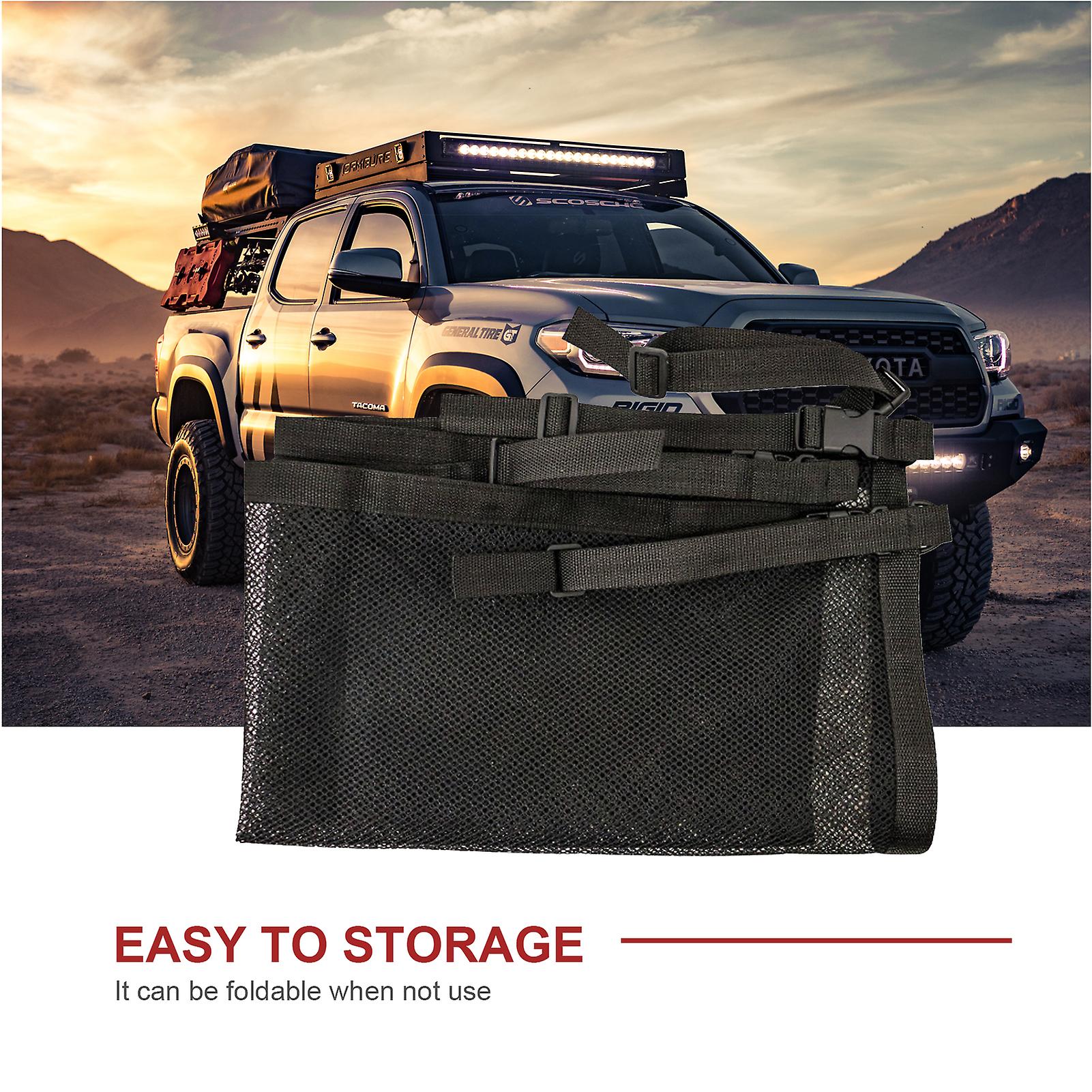 Black Car Ceiling Storage Net Ceiling Cargo Net Pocket Car Roof Long Trip Storage Bag For Suv Truck Bed Quilt Childrens Toy Towel