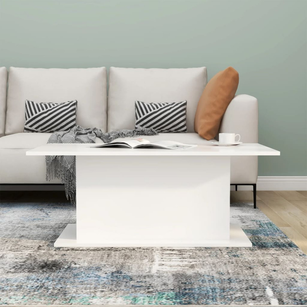 vidaXL Coffee Table Concrete Gray Engineered Wood End Side Tea Table Furniture   Transitional   Coffee Tables   by vidaXL LLC  Houzz