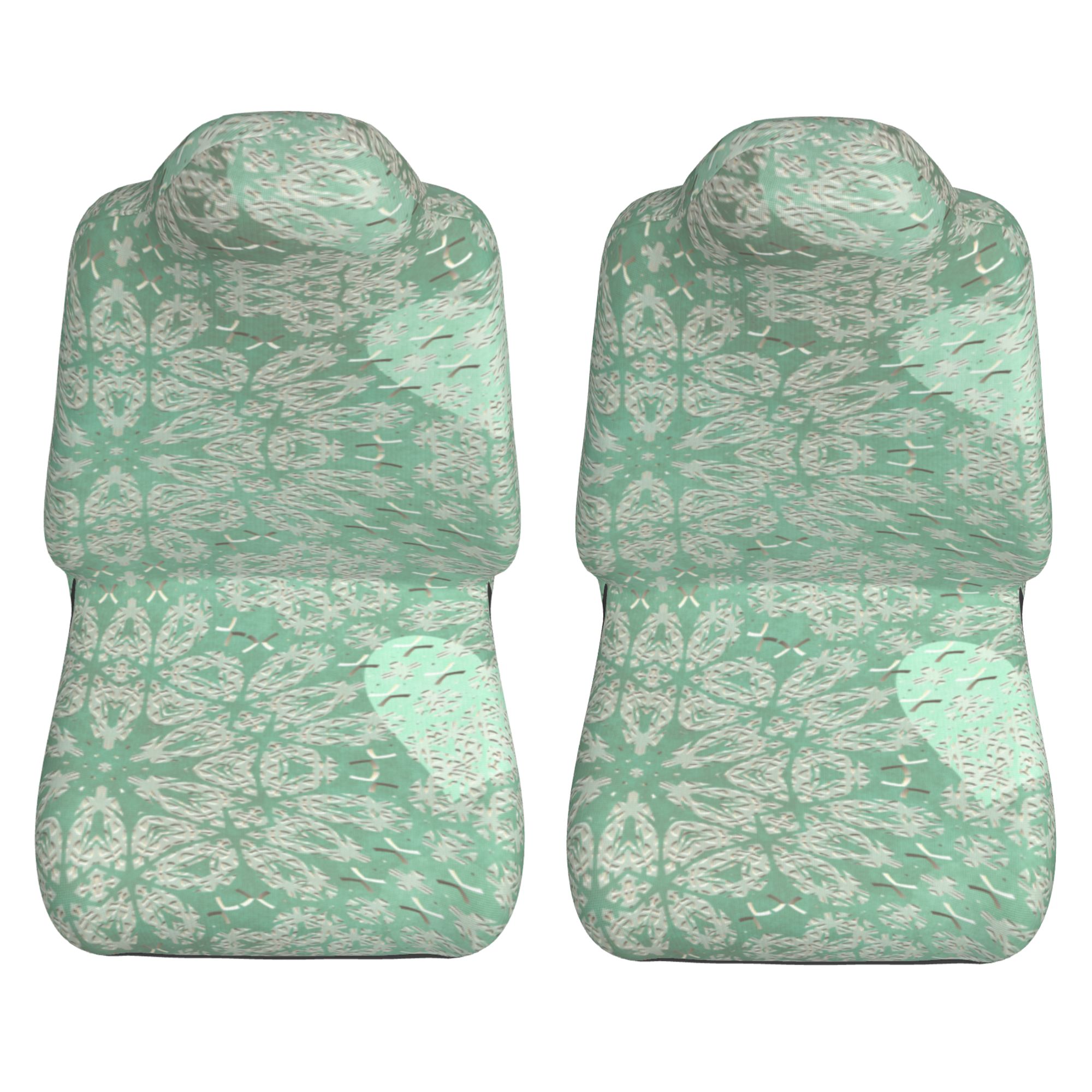 ZICANCN Car Seat Covers Front Seats Only，Green Vintage Texture Automotive Seat Covers Protectors for Cars Trucks Suv 2 Pack