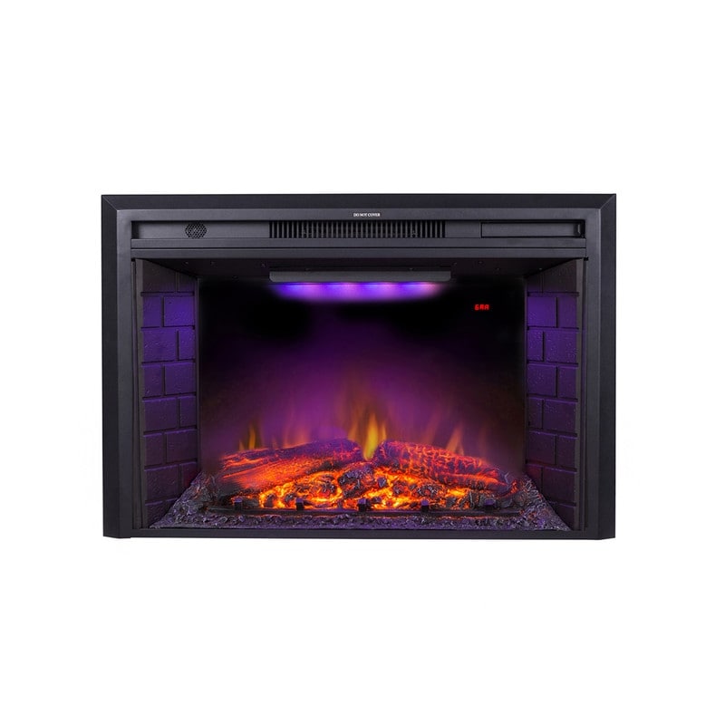 Electric Fireplace Insert Heater with Overheating Protection  Fire Crackling Sound  Remote Control  750/1500W