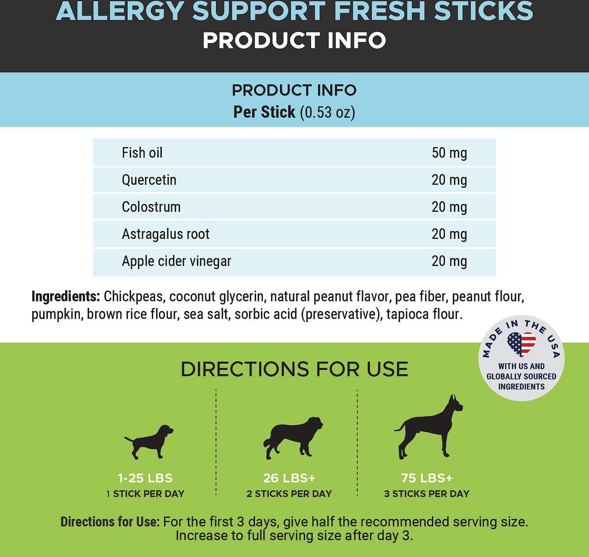 PetHonesty Allergy Support Fresh Sticks Pumpkin Peanut Butter Flavor Dog Dental Chews