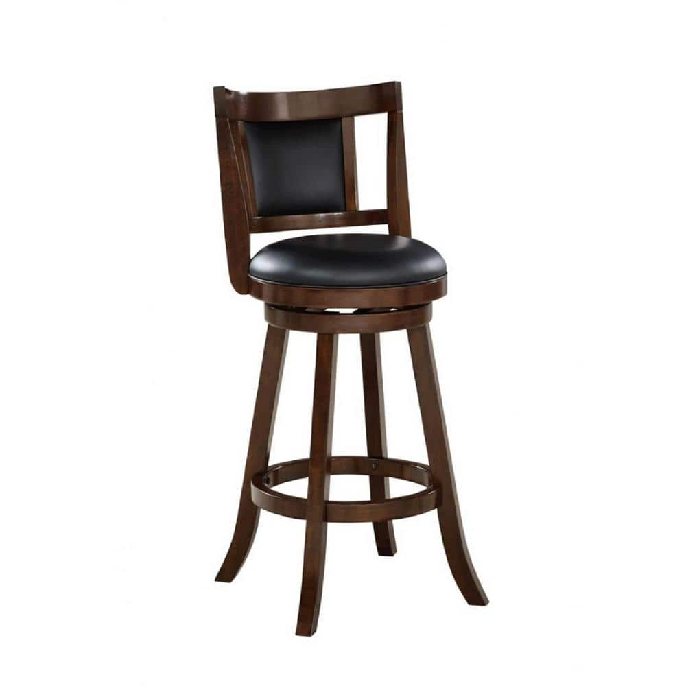 Boraam Avianna 29 in. Cappuccino Swivel Bar Stool with Cushion 62829