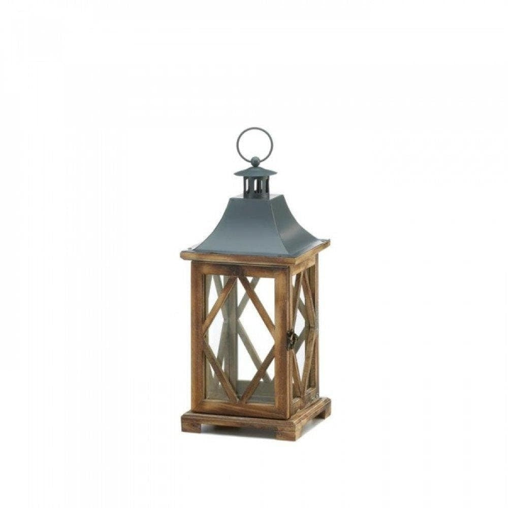 WOODEN DIAMOND LATTICE LANTERN