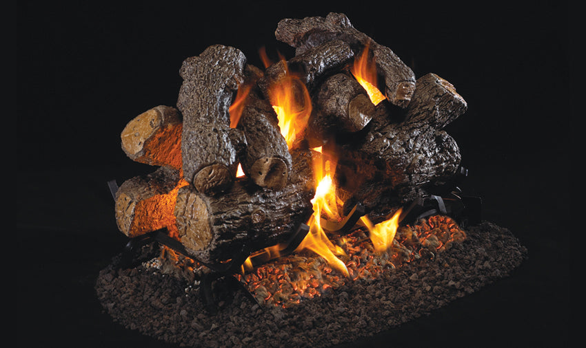 Real Fyre See Thru Charred Royal English Oak 18- 42 Gas Log/Burner Kit