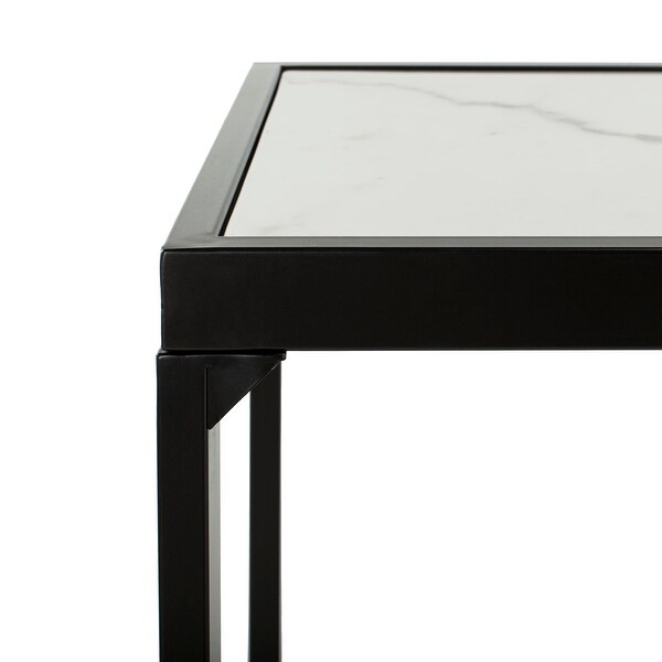 SAFAVIEH Zuri White/ Black Console Table - 48