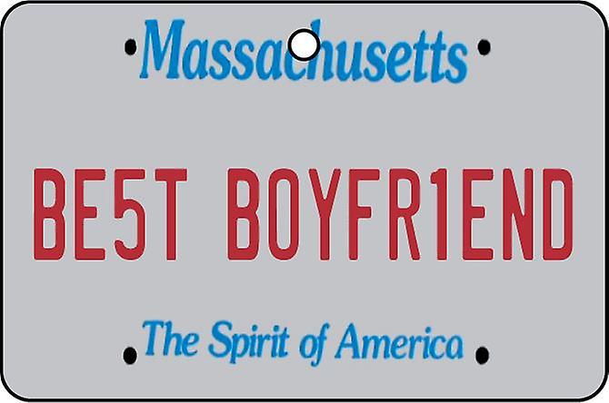 Massachusetts - Best Boyfriend License Plate Car Air Freshener