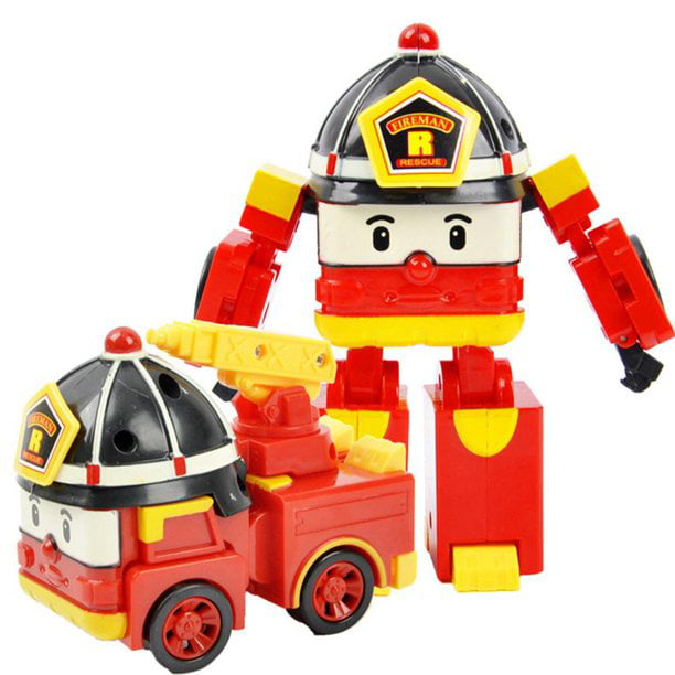 Cocobaby 4pcs/set Robocar Poli Toys， Transforming Toy Vehicle， Transforming Toy Figures， Super Robot， Toys Anime Action Figure Toys