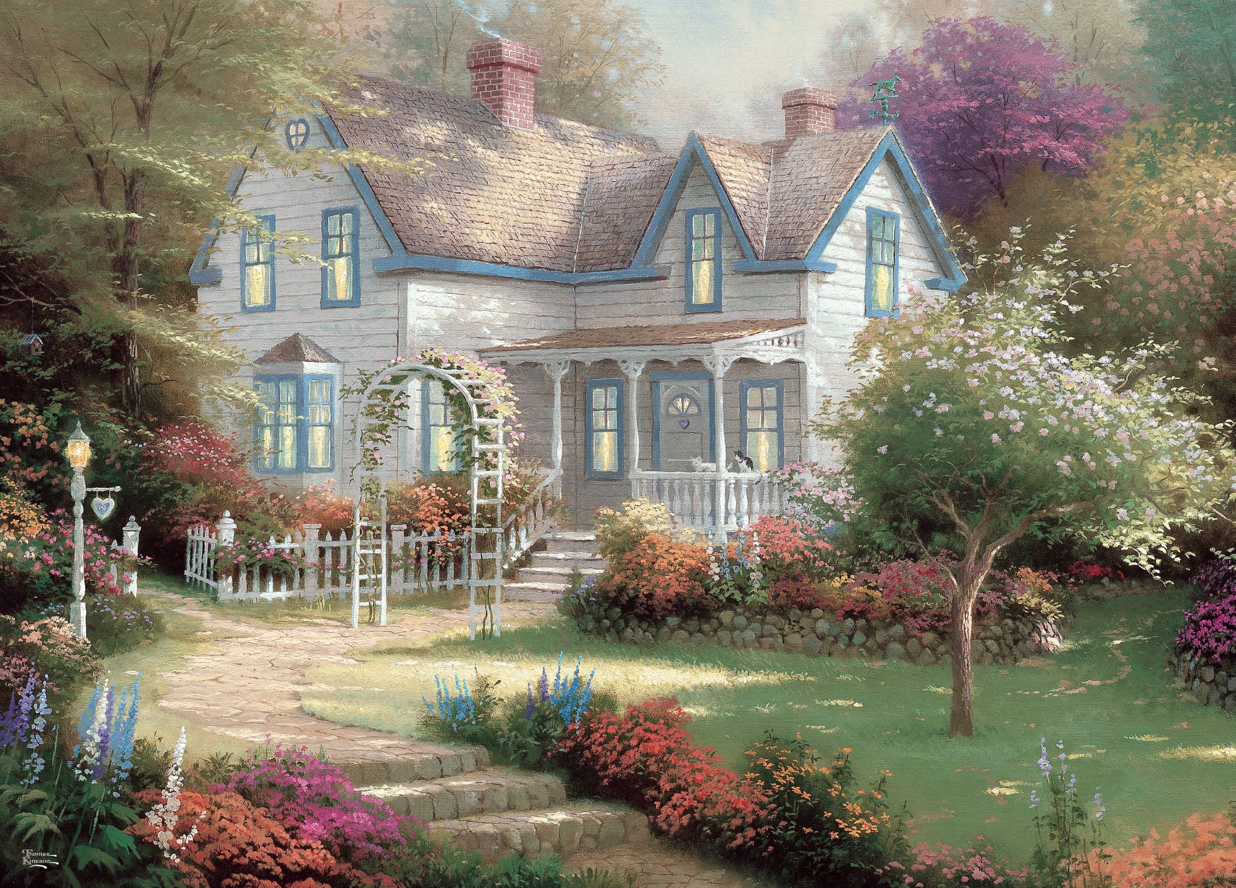 Ceaco - Thomas Kinkade - Home Is Where the Heart Is - 1000 Piece Interlocking Jigsaw Puzzle