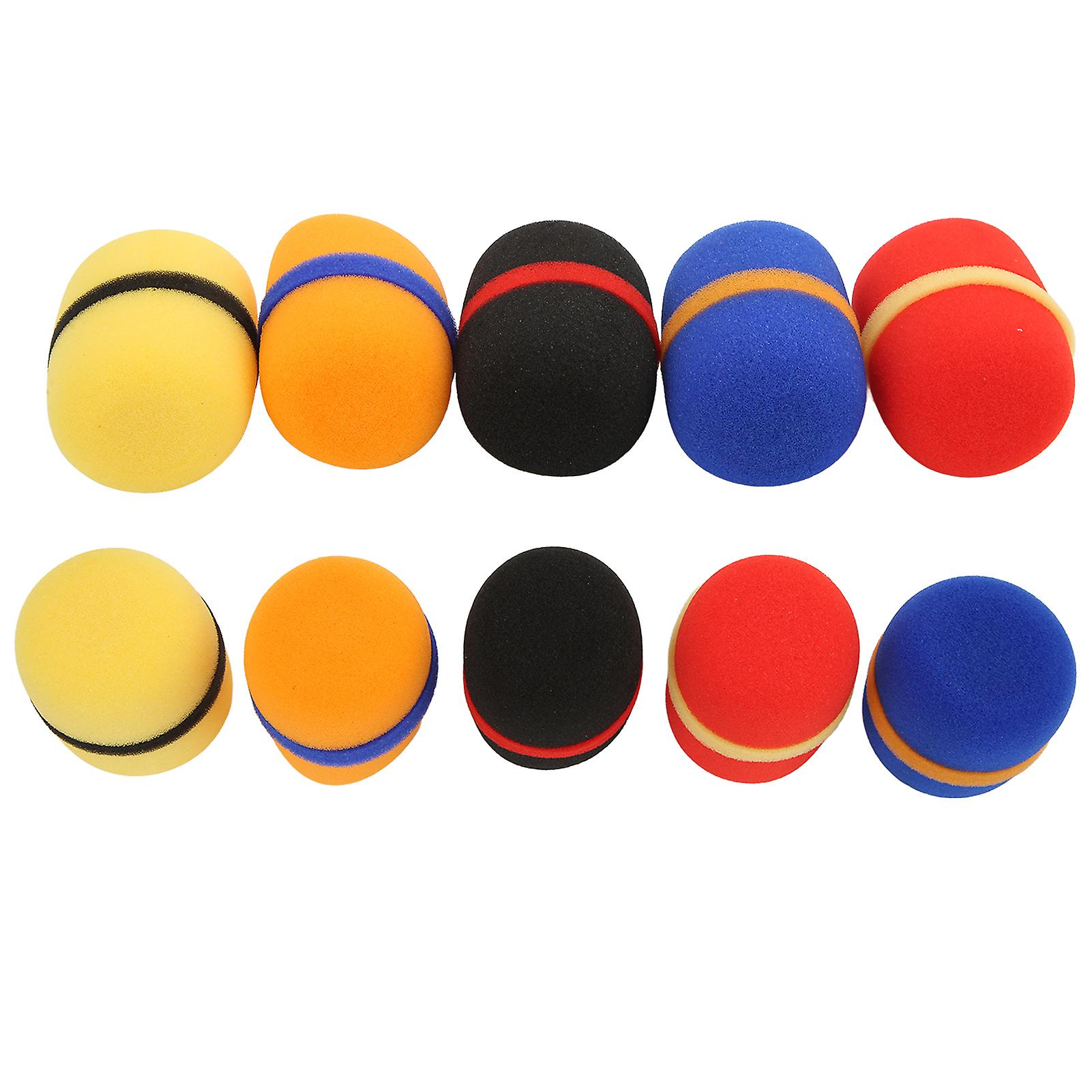 10pcs Microphone Cover Thick Soft Sponge Dustproof Various Colors Good Elasticity Microphone Windscreen Foam Cover