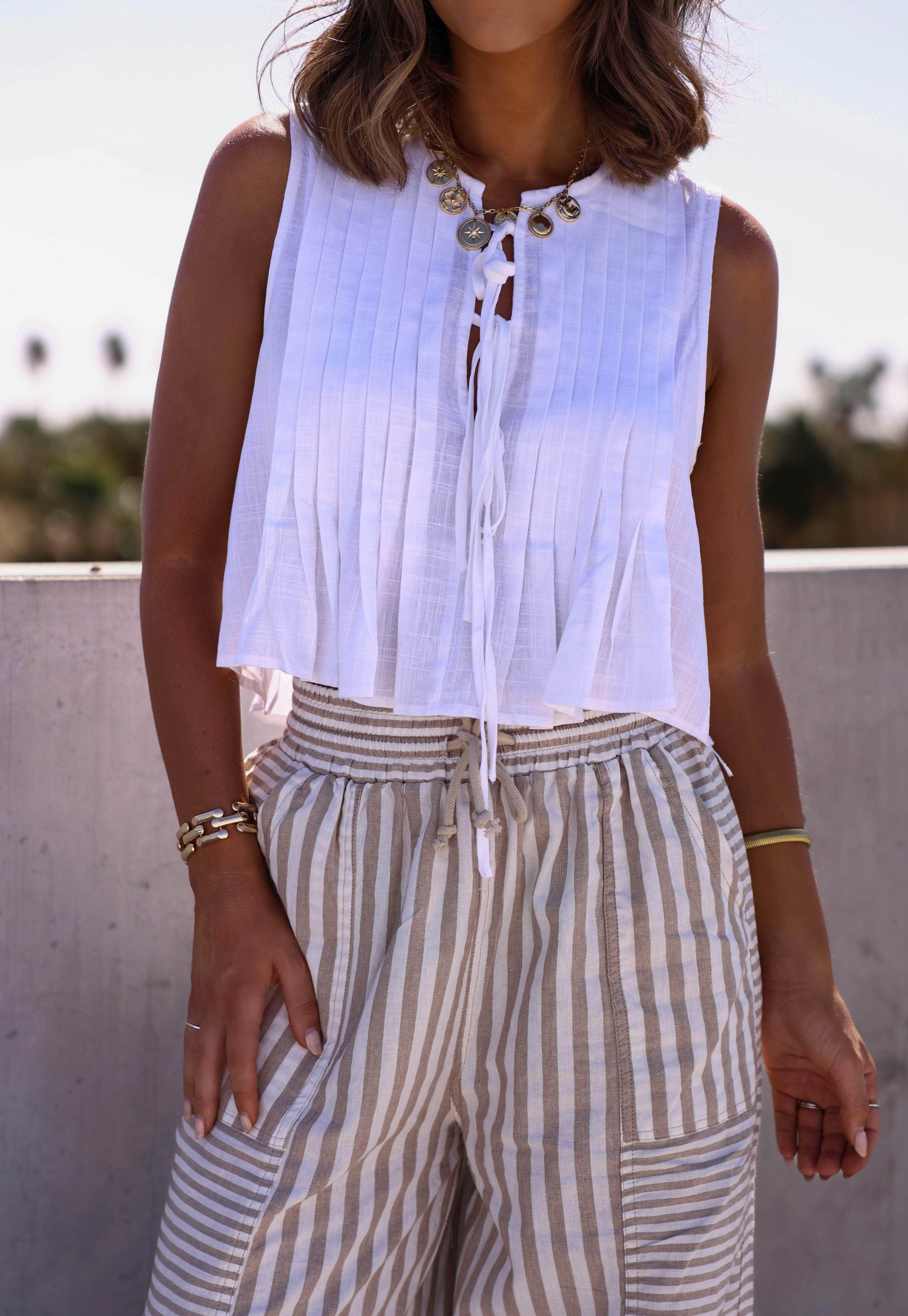 Pleated Tie Tank