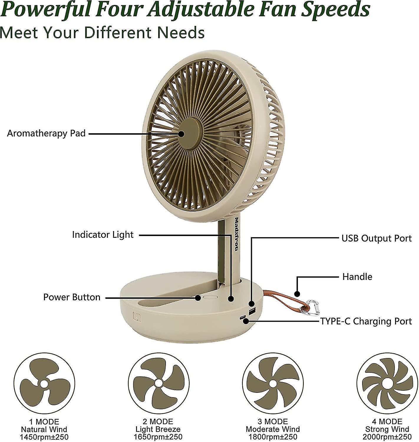 Mini Usb Foldable Portable Desk Fan Hand Fan Silent Fan With Usb Charging Cable For Office Sport Travel Camping Family