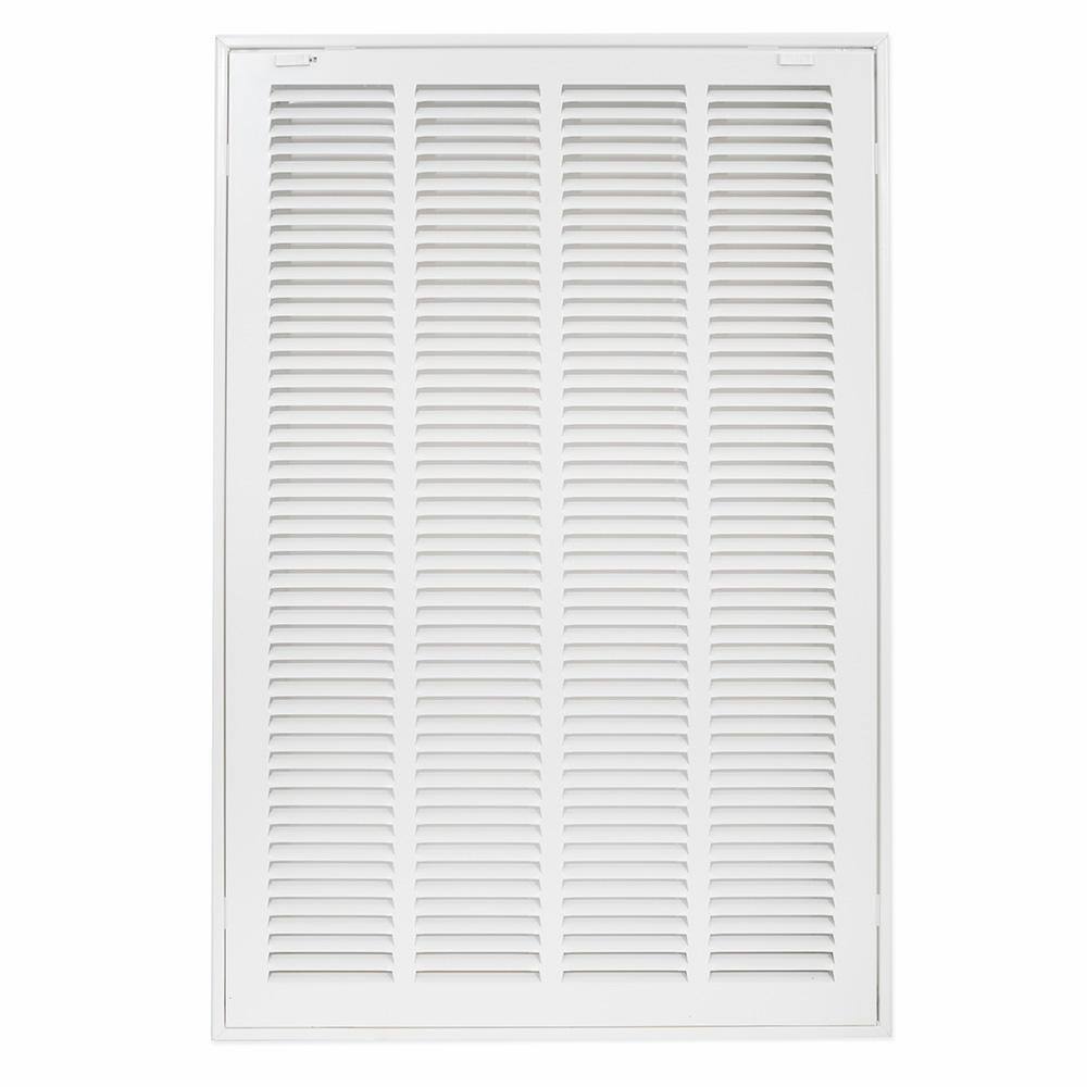 EZ-FLO 16 in. x 25 in. Steel Return Filter Grille White 61671