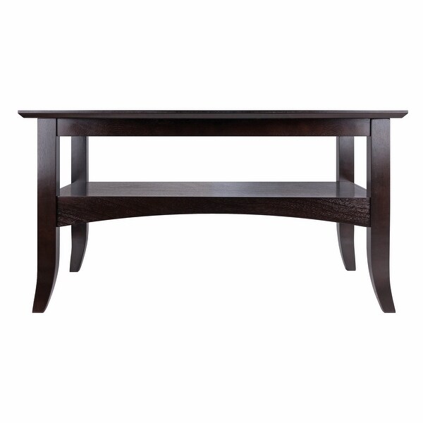 Coffee Table， Living Room End Table with Lower Shelf