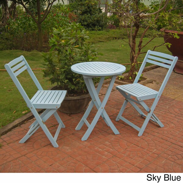 Royal Fiji Acacia 3piece Folding Bistro Set