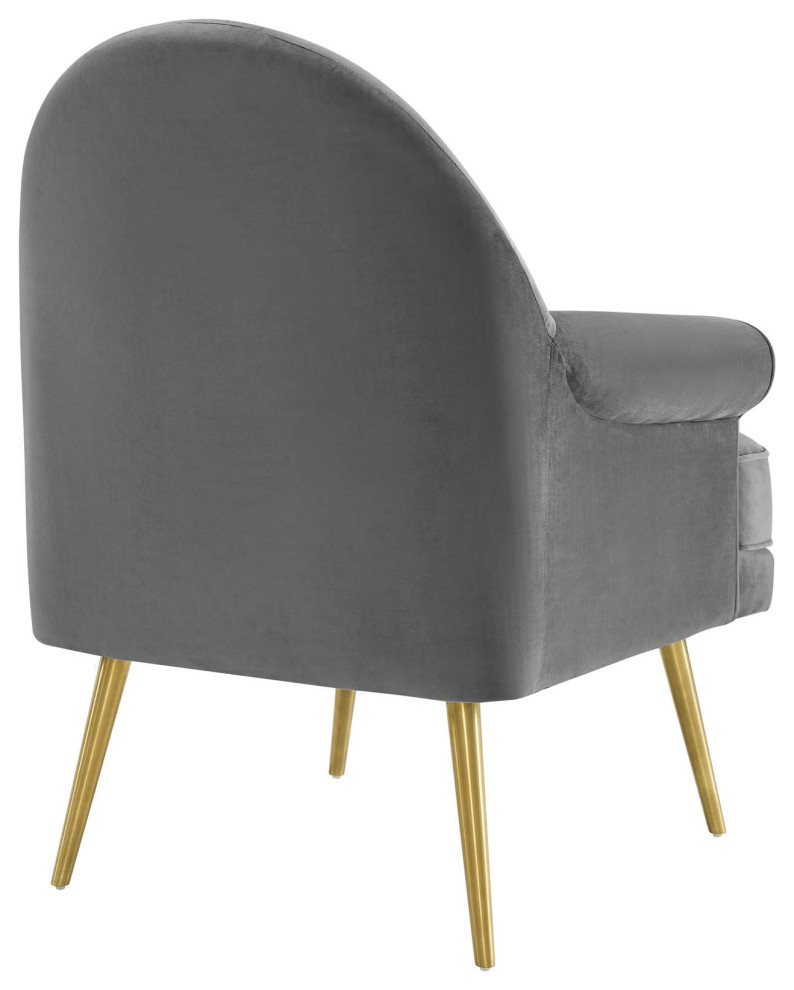 Revive Armchair Performance Velvet Set of 2   Midcentury   Armchairs And Accent Chairs   by Homesquare  Houzz