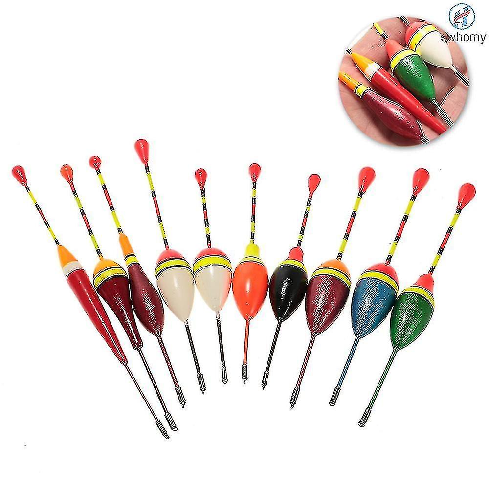 10pcs Multi-purpose Light Floaters Fishing Floats Set Buoyant Bite Strike