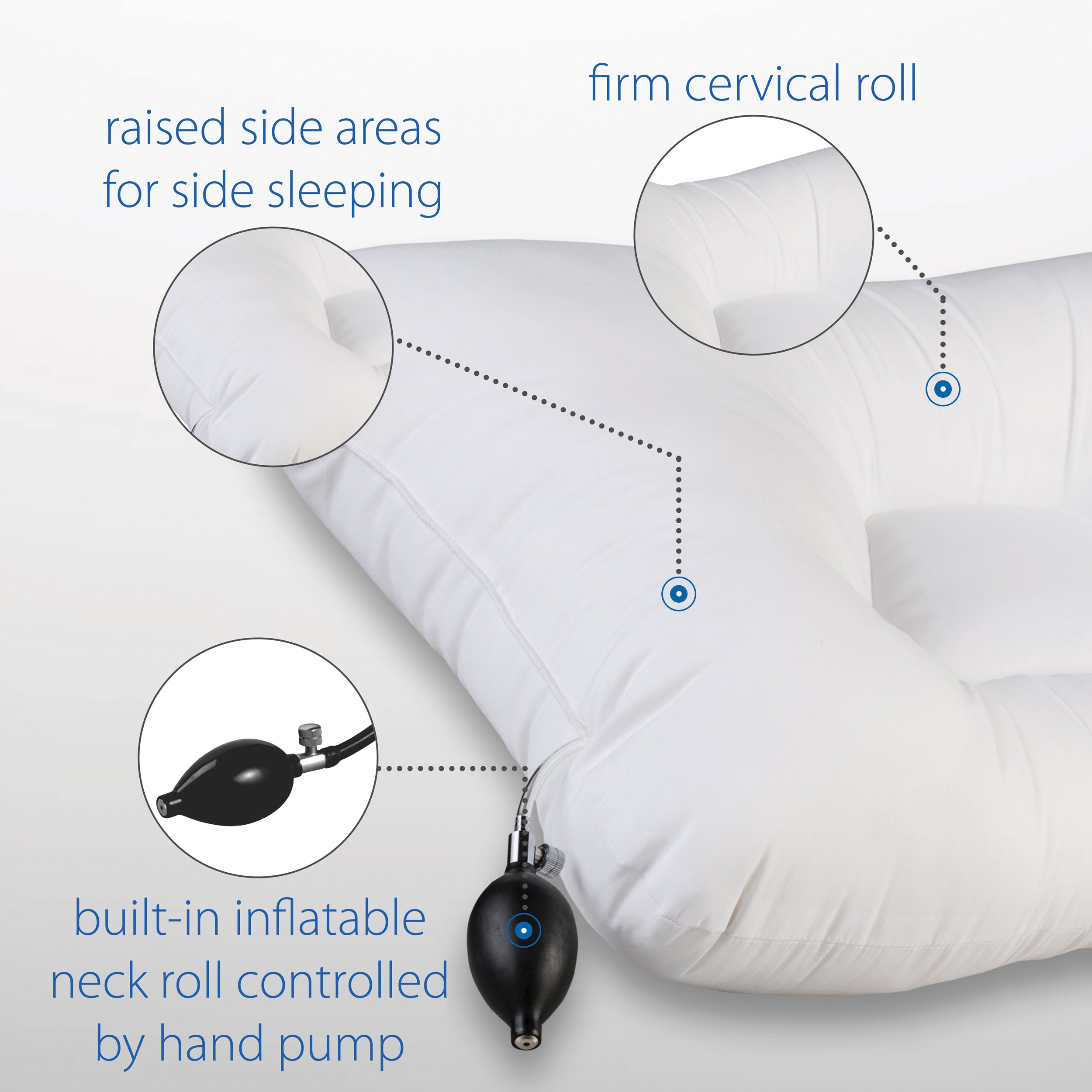 Core Products Air Core Adjustable Cervical Neck, Back Support Inflatable Pillow