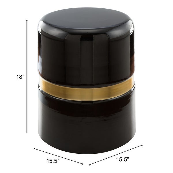 Density Side Table Black and Gold - 15.5