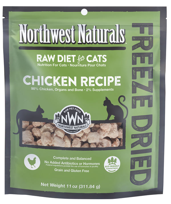 Northwest Naturals Cat Nibbles Chicken Recipe Freeze-Dried Raw Cat Foo