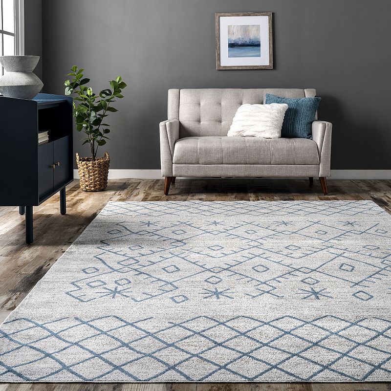 nuLOOM Juniper Washable Crosshatch Area Rug