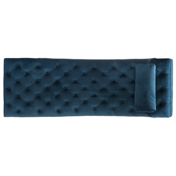 SAFAVIEH Monroe Navy Chaise - 65