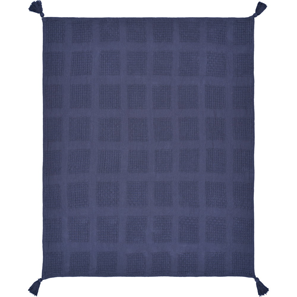 Birch Harbor Solid Organic Cotton Reversible Throw Blanket