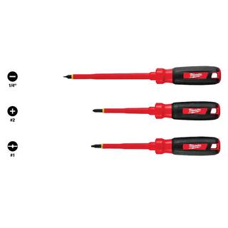 MW 1000-Volt Insulated Screwdriver Set (3-Piece) 48-22-2202