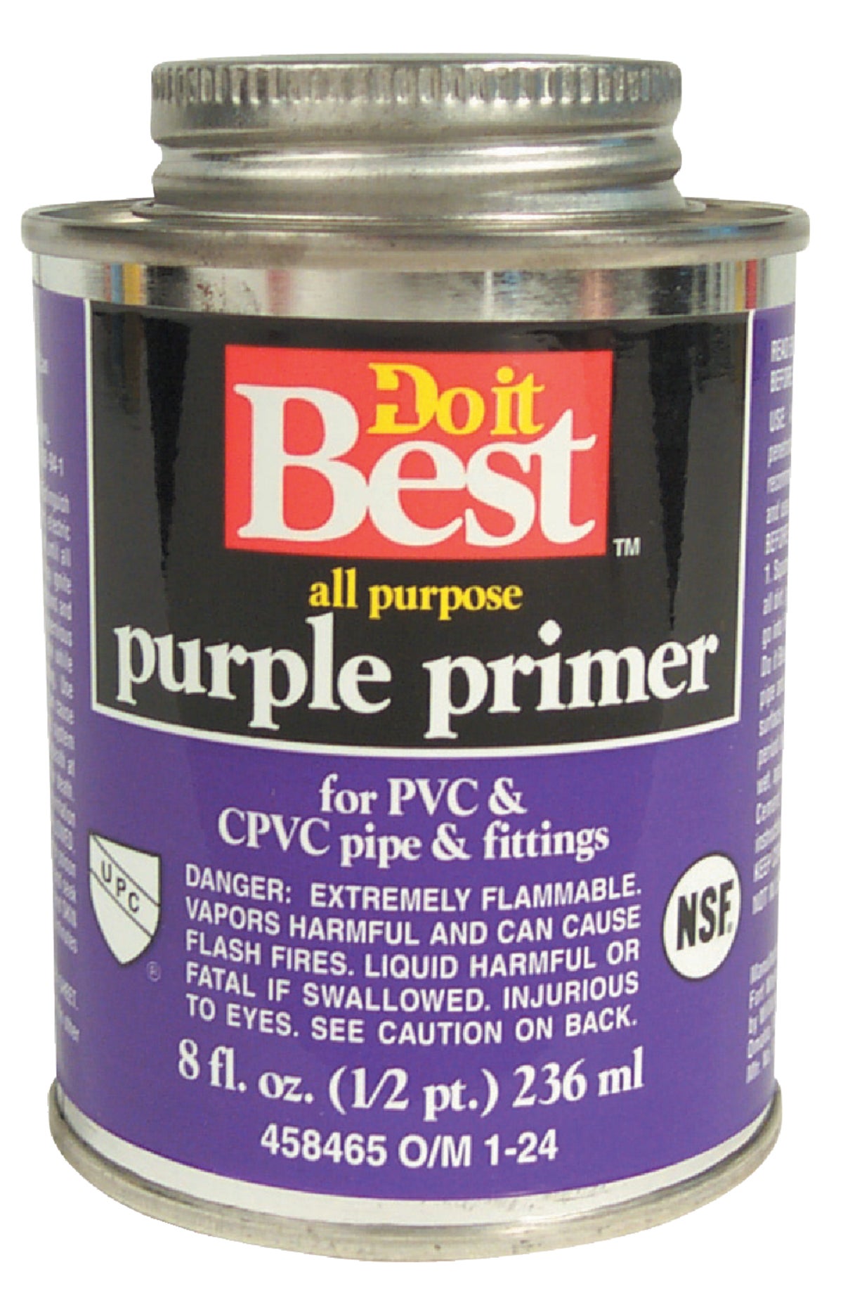 Do it Best Purple Pipe and Fitting Primer 8 Oz. Purple